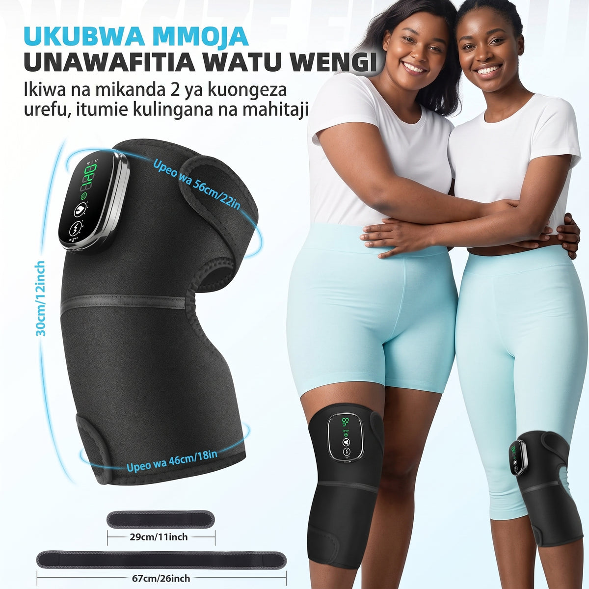 3 kwa 1: Kifaa cha Kufunga na Kusugua Viungo kwa Tiba ya Joto kwa Goti, Kiwiko na Bega